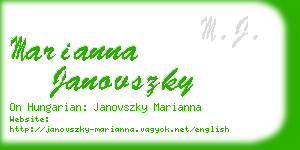 marianna janovszky business card